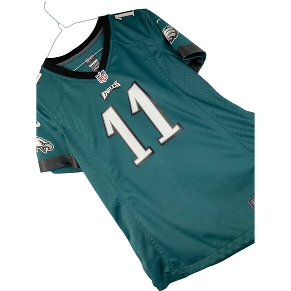 M Womens Nike NFL On Field Philadelphia Eagles Carson Wentz Jersey Green New - Picture 7 of 8